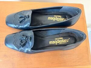 Vintage Magdesians Navy Leather Tassel Loafers 6 M USA